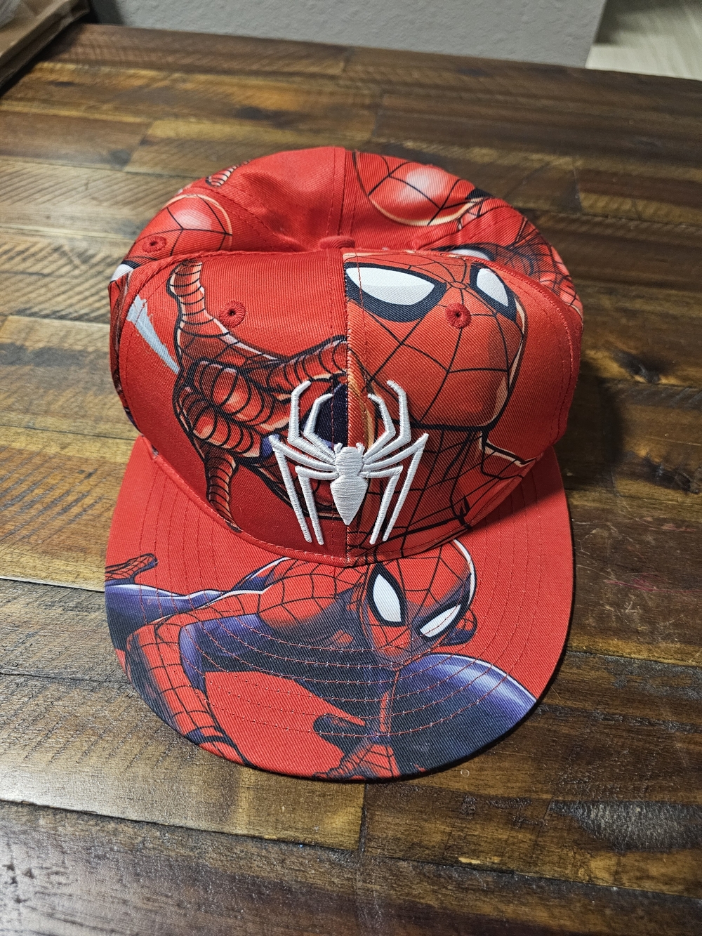 Marvel Red Spider-Man Kids Cap with White Spider Emblem